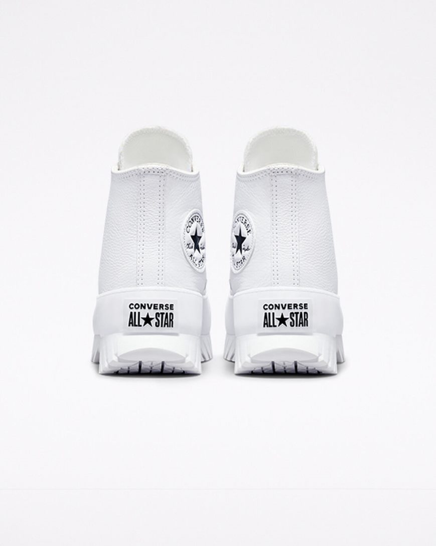 Women's Converse Chuck Taylor All Star Lugged 2.0 Leather High Top Shoes White / Black | AU 54816C